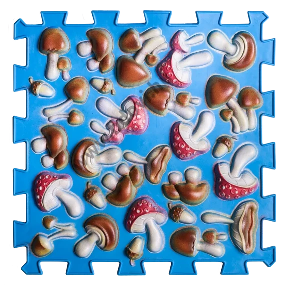 Gomba Puzzle Színes Világoskék 1 elemből álló masszázs szőnyeg