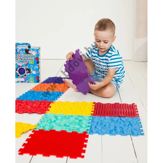 Puzzle Mix 24 elemből álló ortopédiai masszázs szőnyeg