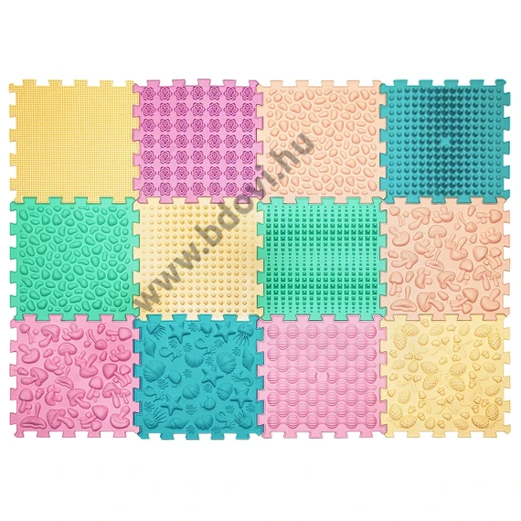 Puzzle Mix Pasztell 12 darabos masszázs szőnyeg