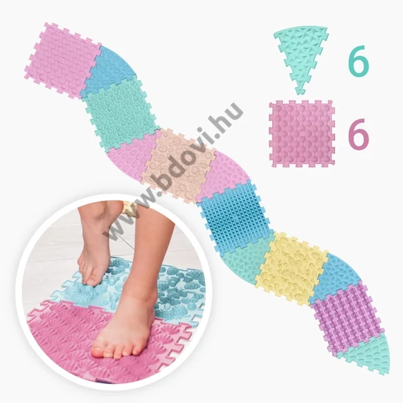Masszázsmatrac Ortek Mix Puzzle 6 részes + 6 szektoros PASZTELL