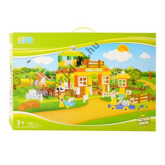 Farm építőkocka készlet, műanyag - 163 db-os