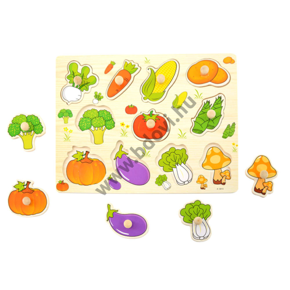 Fogantyús puzzle - zöldségek