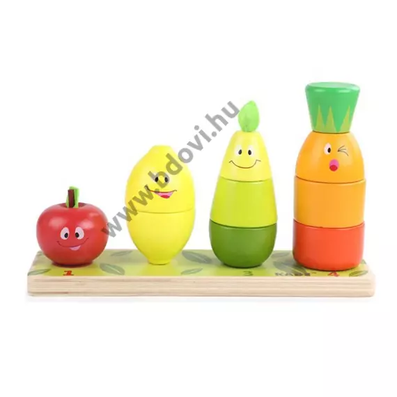 Montessori torony - zöldségek és gyümölcsök