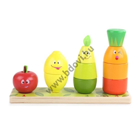 Montessori torony - zöldségek és gyümölcsök