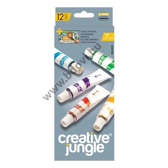 Tempera CREATIVE JUNGLE 7ml 12 szín/készlet