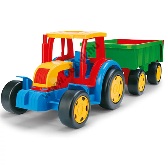 Óriás Traktor utánfutóval
