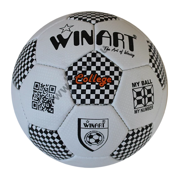 Winart Soccerball College No.5. white/black