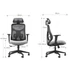 Kép 2/3 - Ergonomikus irodai szék, forgószék, szürke (SK-6023H GREY) hálós