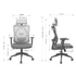 Kép 2/3 - Ergonomikus irodai szék, forgószék, hálós szürke (M-18 GREY)