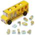 Kép 1/2 - Fa formarendező iskolabusz számokkal