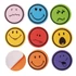 Kép 2/4 - Dekorgumi smileys, kb.ø 35 mm, színes, 60 db