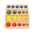 Kép 2/3 - Montessori hasábocskák fogókkal (4 színes mini készlet)