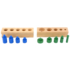 Kép 3/3 - Montessori hasábocskák fogókkal (4 színes mini készlet)