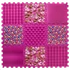 Kép 1/6 - Puzzle Mix 9 elemből álló ortopédiai masszázs szőnyeg Rózsaszín