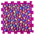 Kép 2/5 - 6 elemből álló Puzzle masszázs szőnyeg Rózsaszín kavics