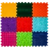 Kép 3/10 - Dinoszauruszok Puzzle 9 elemből álló masszázs szőnyeg + 6 Háromszögű puzzle elem