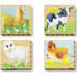 Kép 2/2 - PlayBio Háztáji állatok 4 az 1-ben fahasáb puzzle